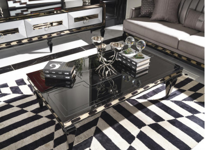Sofa table Coffee table Side table Coffee table Wood Living room Black